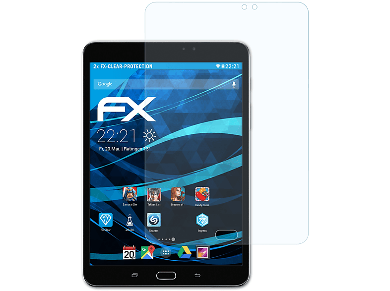 ATFOLIX 2x FX-Clear Displayschutz(für Samsung Tab S2 (SM-T710)) 8.0 Galaxy