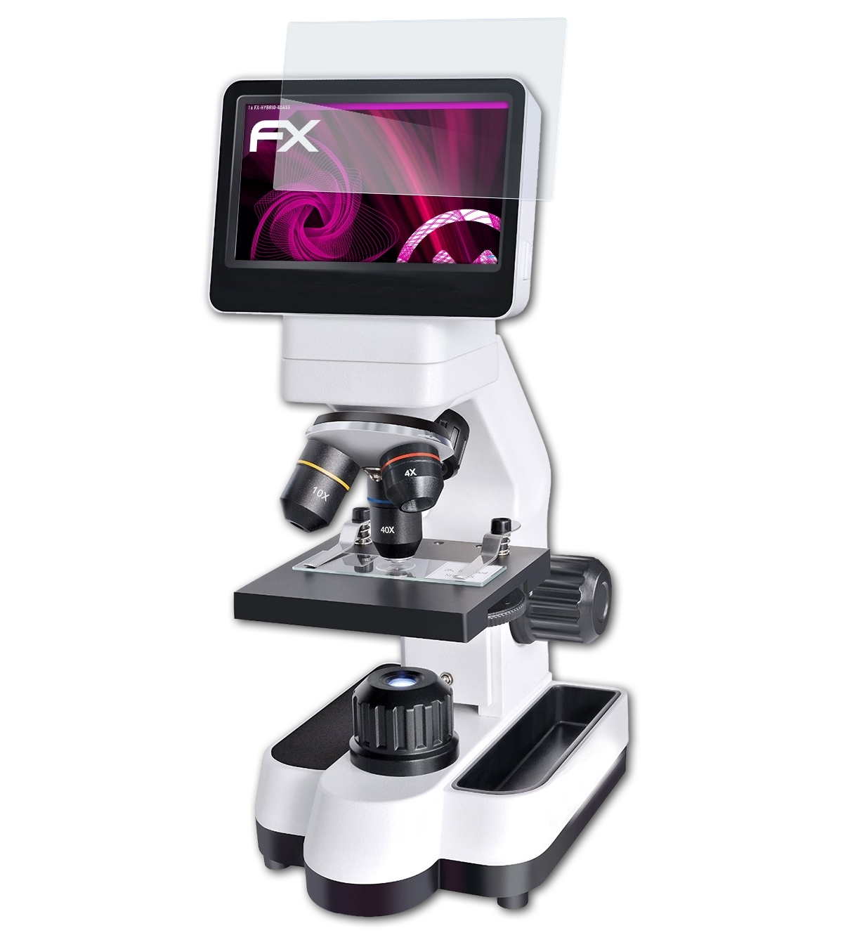 (4.3 Schutzglas(für LCD-Microscope Inch)) FX-Hybrid-Glass Bresser 40-1400x ATFOLIX Touch