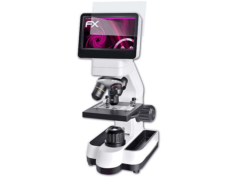 ATFOLIX FX-Hybrid-Glass Schutzglas(für Bresser (4.3 LCD-Microscope Touch Inch)) 40-1400x