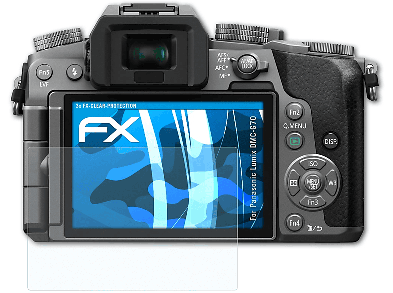 Lumix DMC-G70) 3x Displayschutz(für FX-Clear ATFOLIX Panasonic