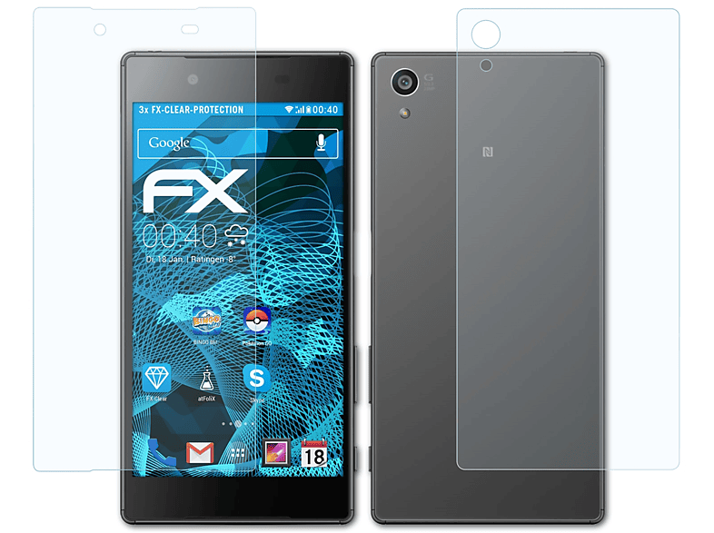 ATFOLIX 3x FX-Clear Displayschutz(für Sony Xperia Z5)