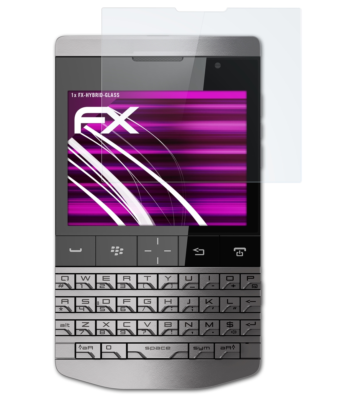 Blackberry P9981) ATFOLIX FX-Hybrid-Glass Schutzglas(für