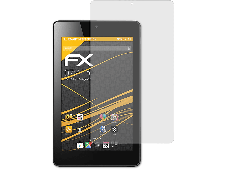 ATFOLIX 2x FX-Antireflex Displayschutz(für Acer Iconia One 7 (B1-760HD))