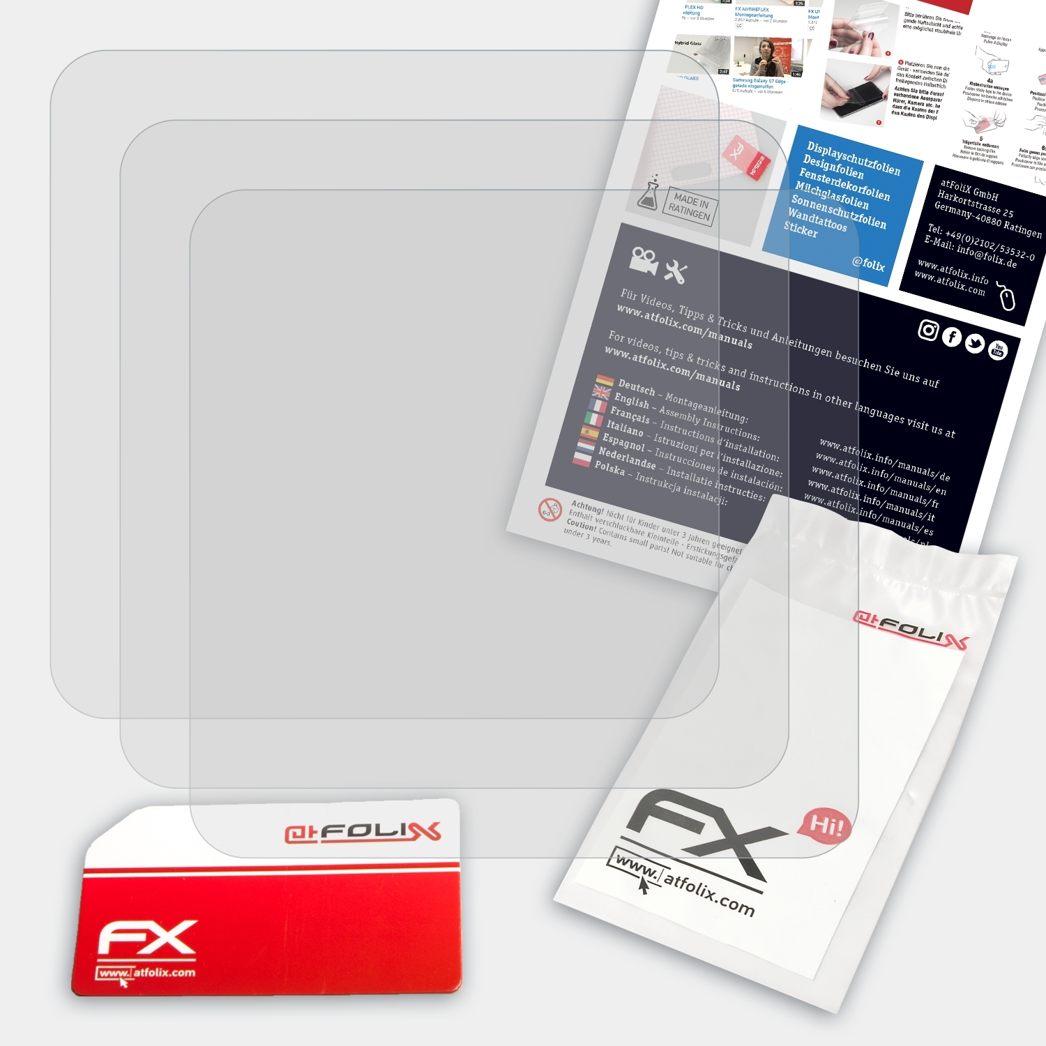 ATFOLIX 3x Sony Displayschutz(für FX-Antireflex 4K) FDR-X1000