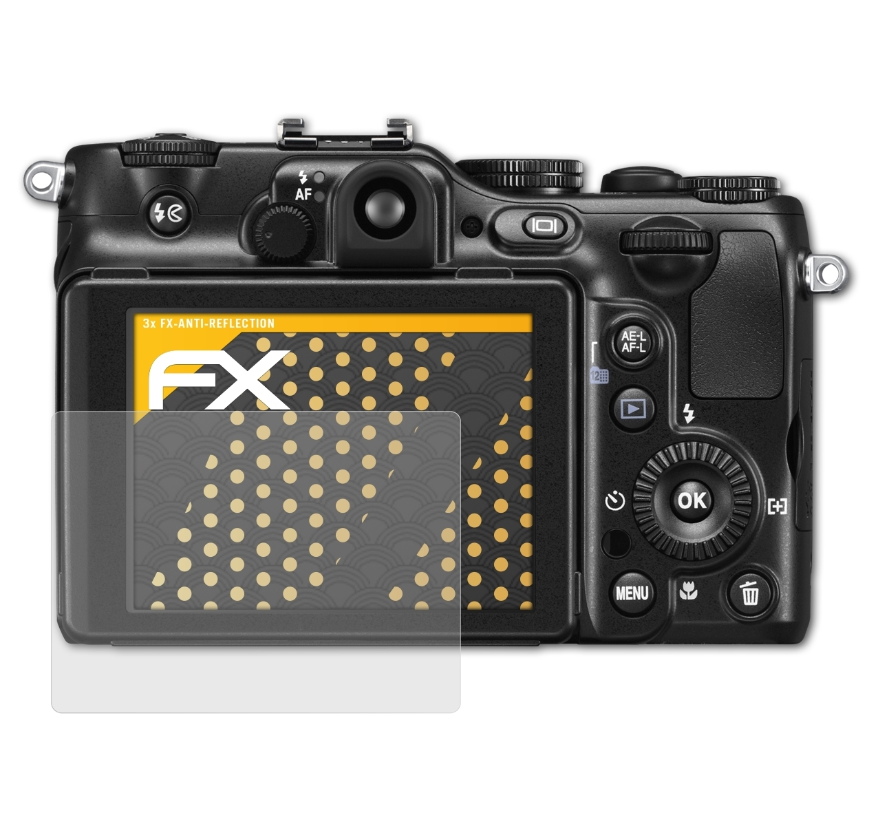 Nikon P7100) ATFOLIX 3x FX-Antireflex Coolpix Displayschutz(für