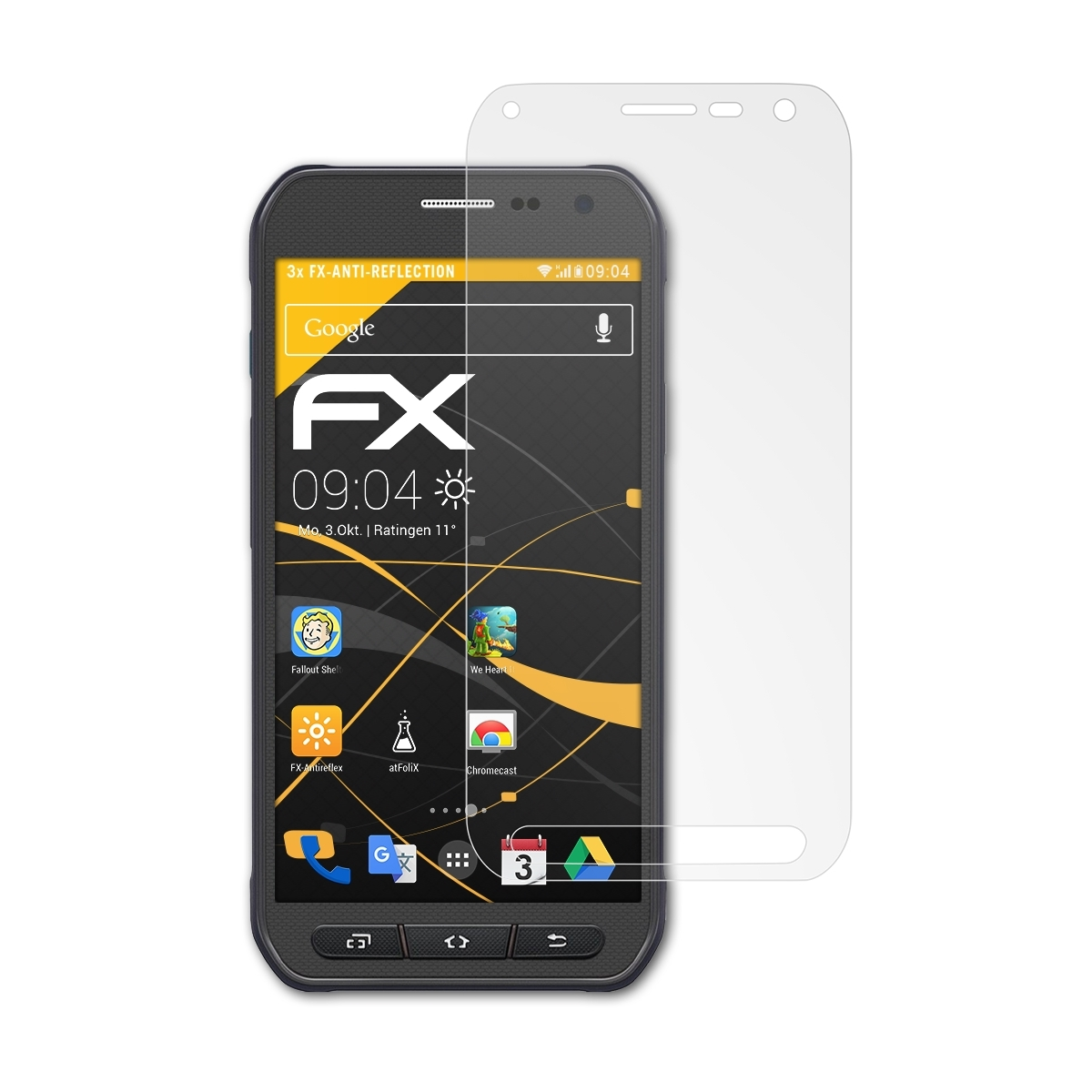 Galaxy 3x ATFOLIX Displayschutz(für S6 FX-Antireflex Active) Samsung