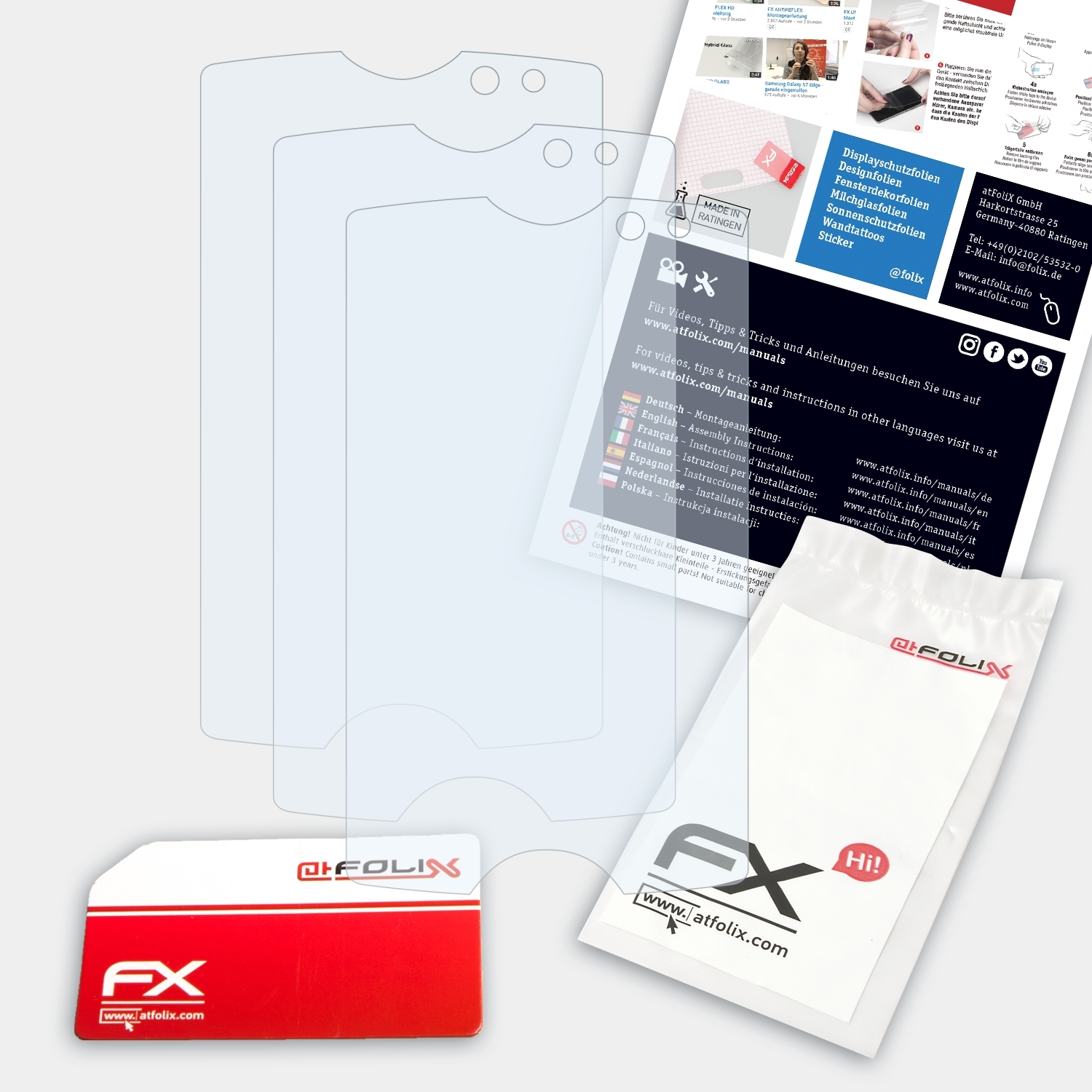 mini Sony-Ericsson ATFOLIX 3x pro) Xperia Displayschutz(für FX-Clear