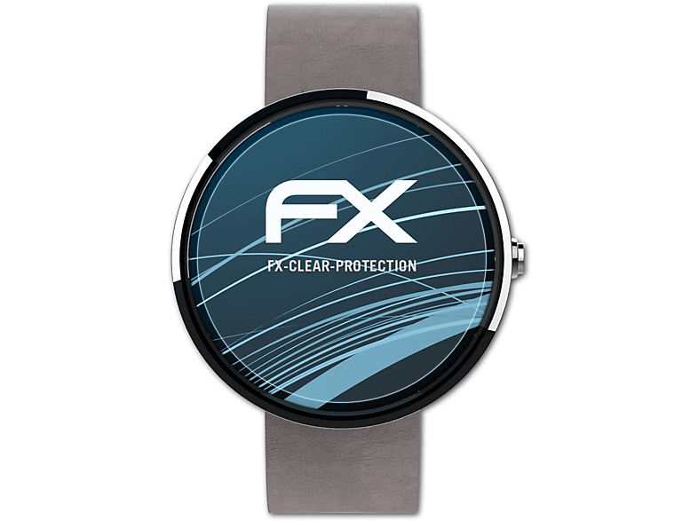 ATFOLIX 3x FX-Clear Displayschutz(für Motorola Moto 360 2.Generation (46 mm))