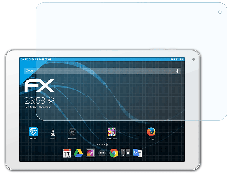 ATFOLIX 2x FX-Clear Displayschutz(für Archos Platinum) 101c
