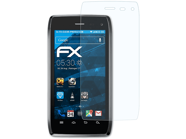 FX-Clear Displayschutz(für ATFOLIX 3x Motorola 4) Droid