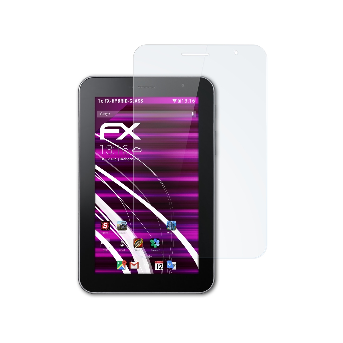 ATFOLIX FX-Hybrid-Glass Schutzglas(für Samsung Galaxy Plus Tab 7.0 (GT-P6200))