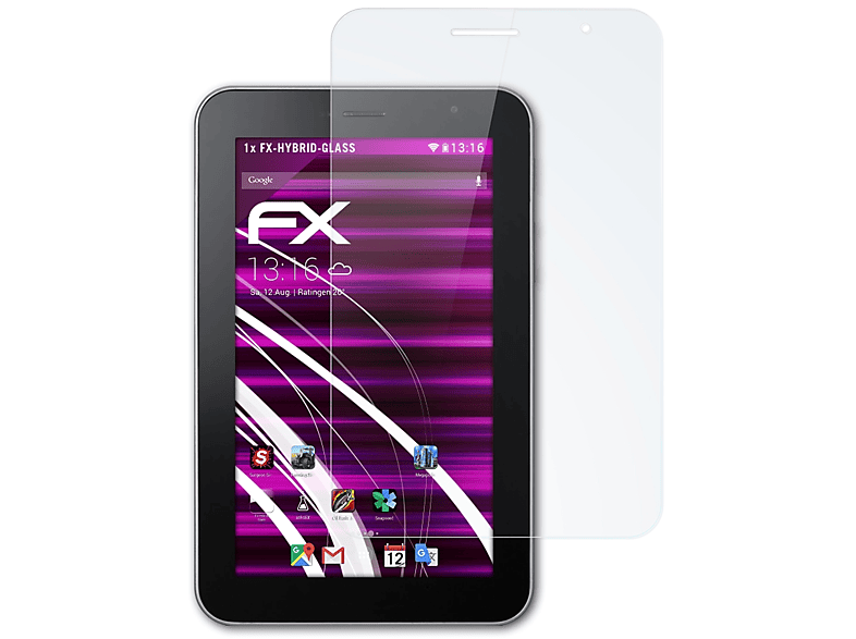 ATFOLIX FX-Hybrid-Glass Schutzglas(für Plus Galaxy Tab Samsung (GT-P6200)) 7.0