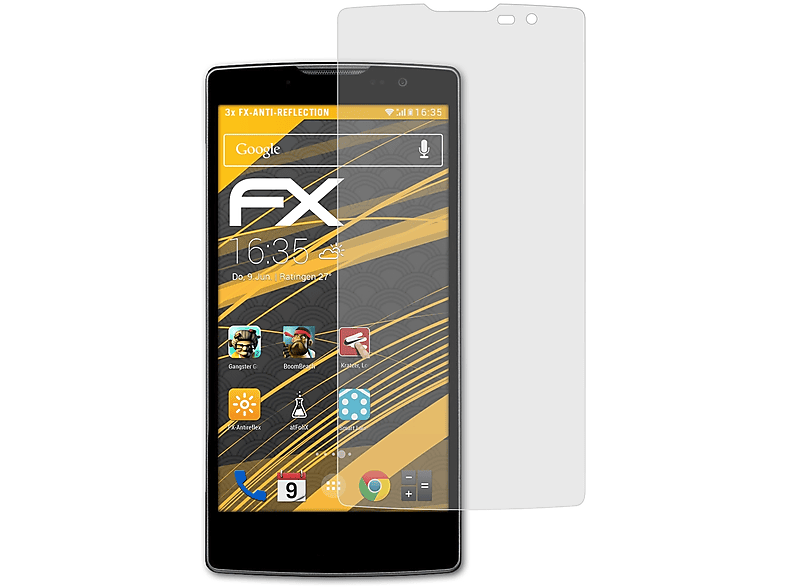 ATFOLIX 3x FX-Antireflex Displayschutz(für LG Spirit)
