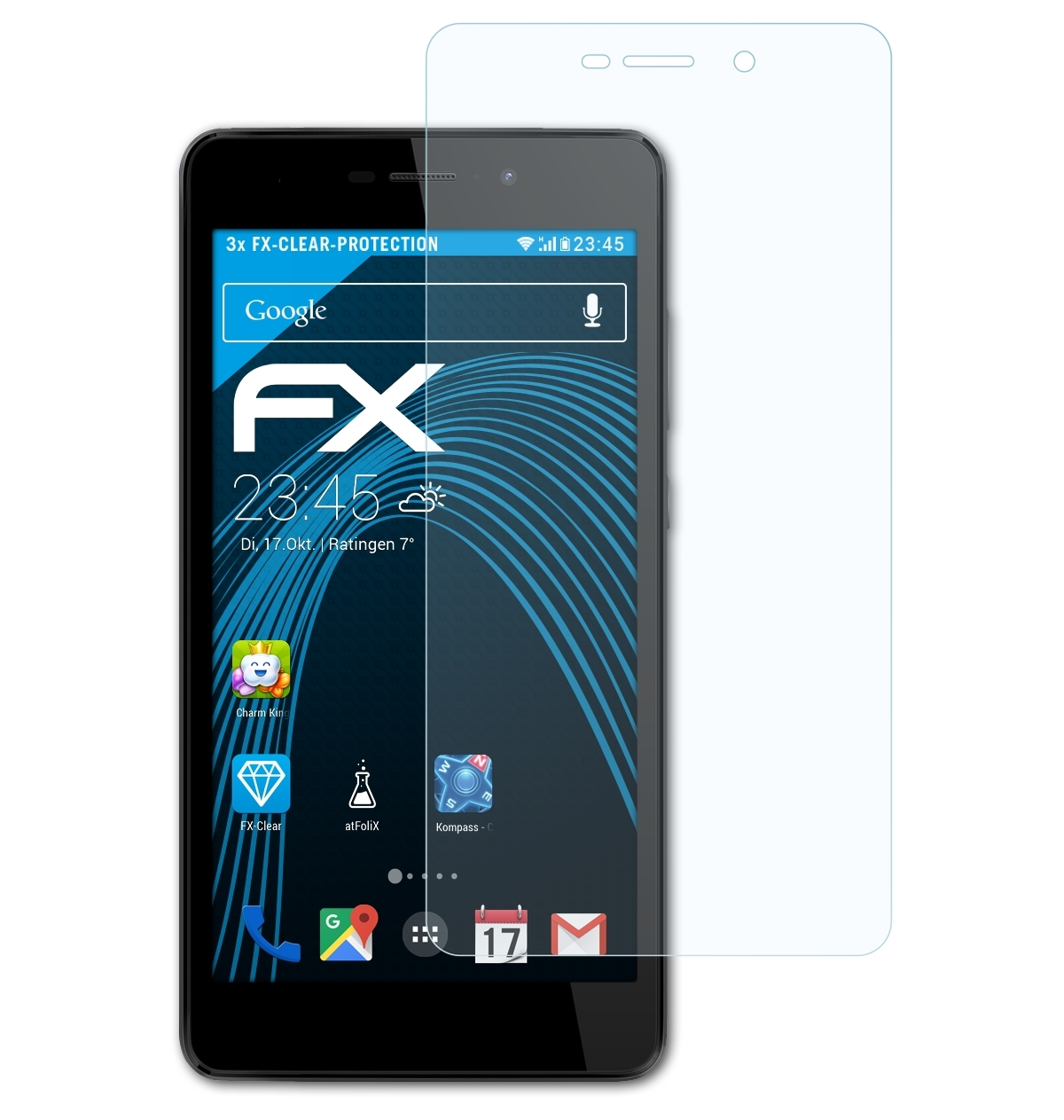 Displayschutz(für 4G) Fab FX-Clear Wiko ATFOLIX 3x Pulp
