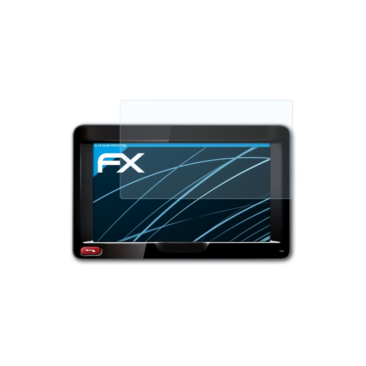 ATFOLIX 3x Becker Displayschutz(für Transit 50) FX-Clear