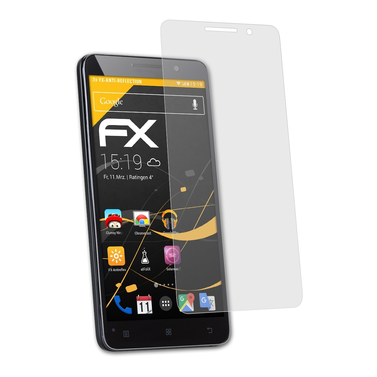 ATFOLIX Lenovo A616) FX-Antireflex Displayschutz(für 3x