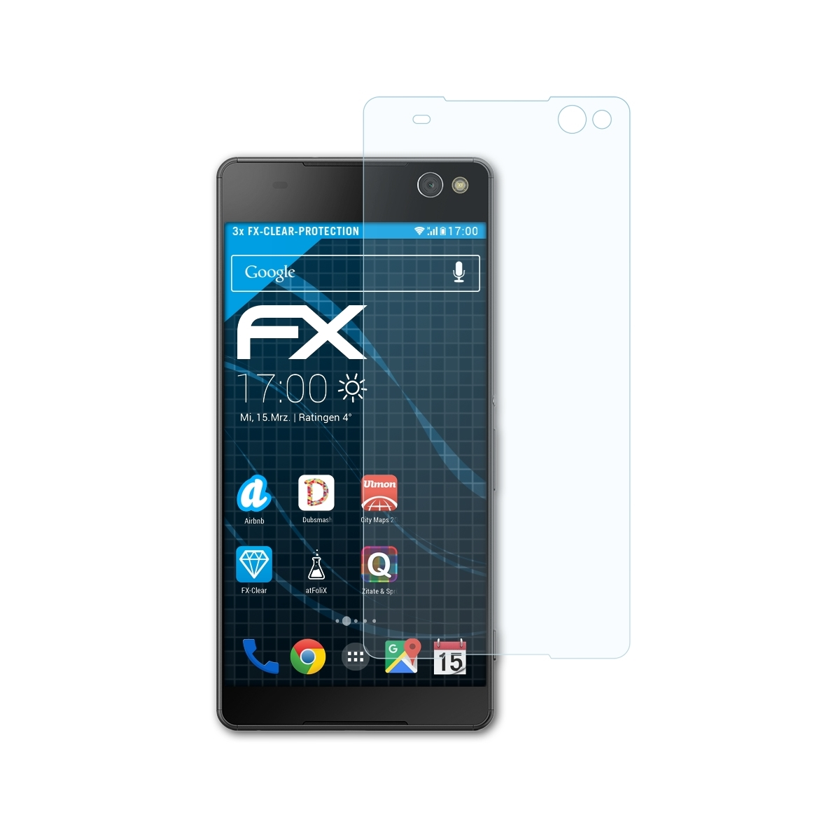 ATFOLIX 3x Displayschutz(für FX-Clear C5 Sony Xperia Ultra)