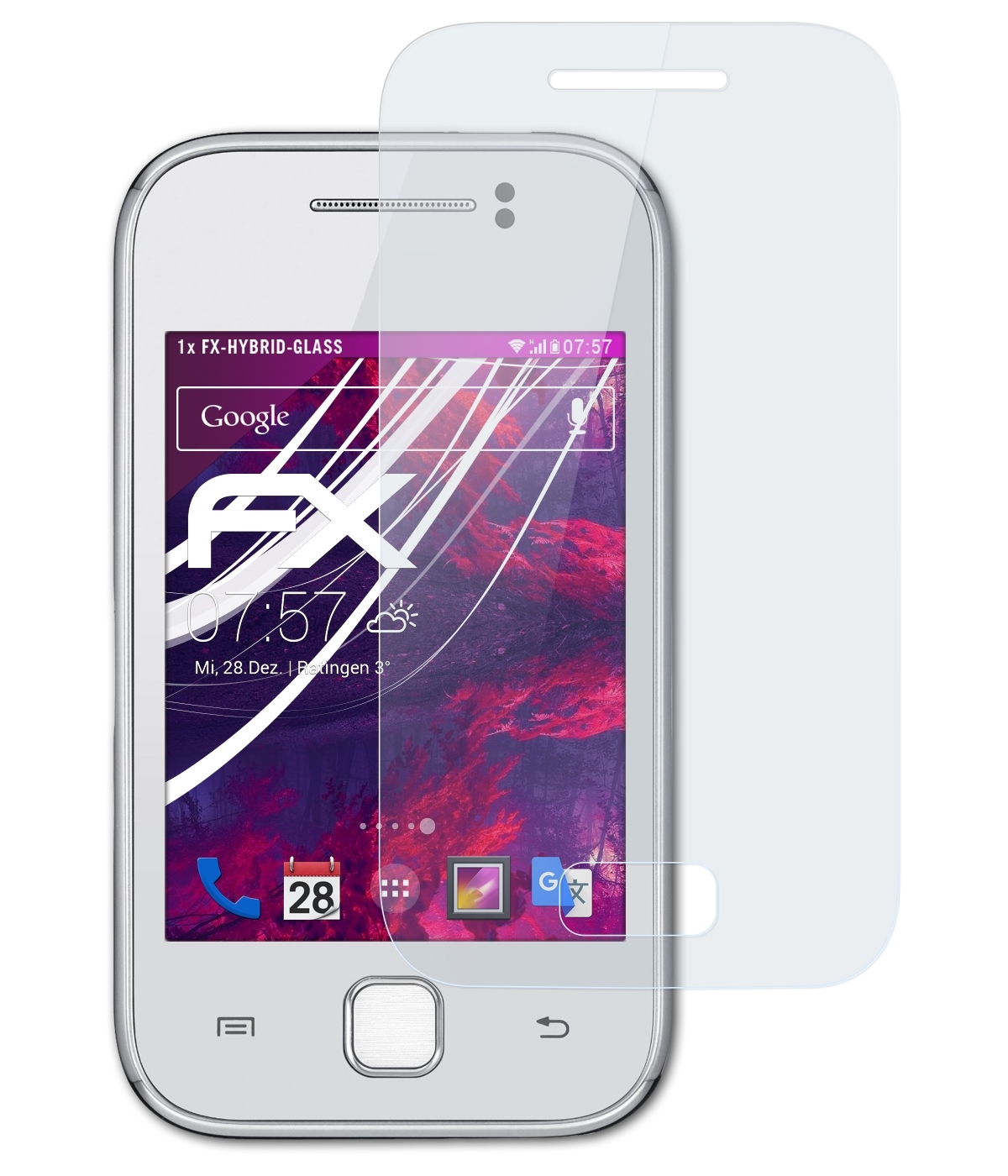 ATFOLIX FX-Hybrid-Glass Y Galaxy (GT-S5363)) Samsung Schutzglas(für