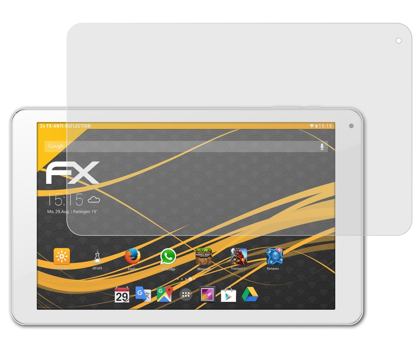 ATFOLIX 2x FX-Antireflex Displayschutz(für Archos 101c Platinum)