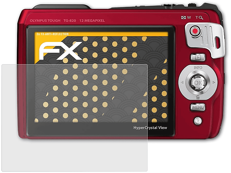 Displayschutz(für 3x TG-820) ATFOLIX Olympus FX-Antireflex
