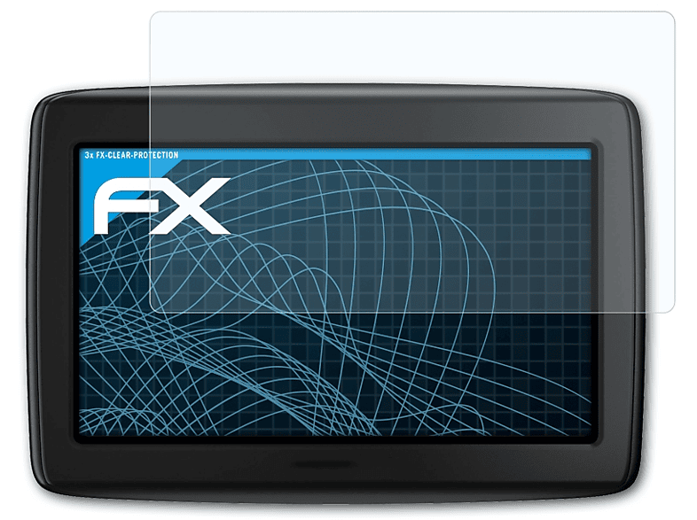 ATFOLIX 3x FX-Clear Displayschutz(für TomTom Start 25)