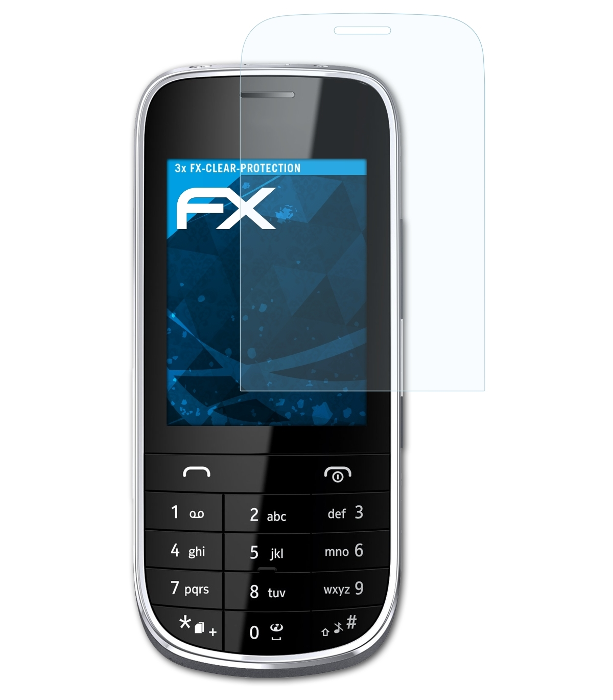 ATFOLIX 3x Nokia FX-Clear Asha 203) Displayschutz(für