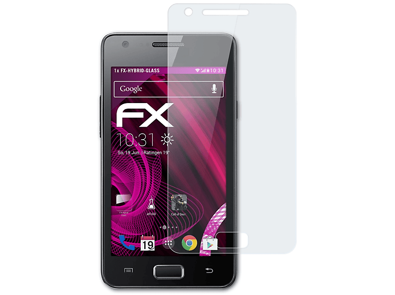 ATFOLIX FX-Hybrid-Glass Schutzglas(für Samsung Galaxy R (GT-I9103))