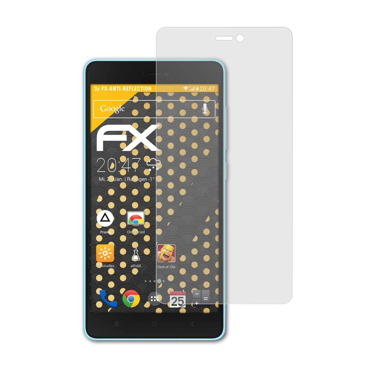 3x ATFOLIX Xiaomi Mi4c) Displayschutz(für FX-Antireflex