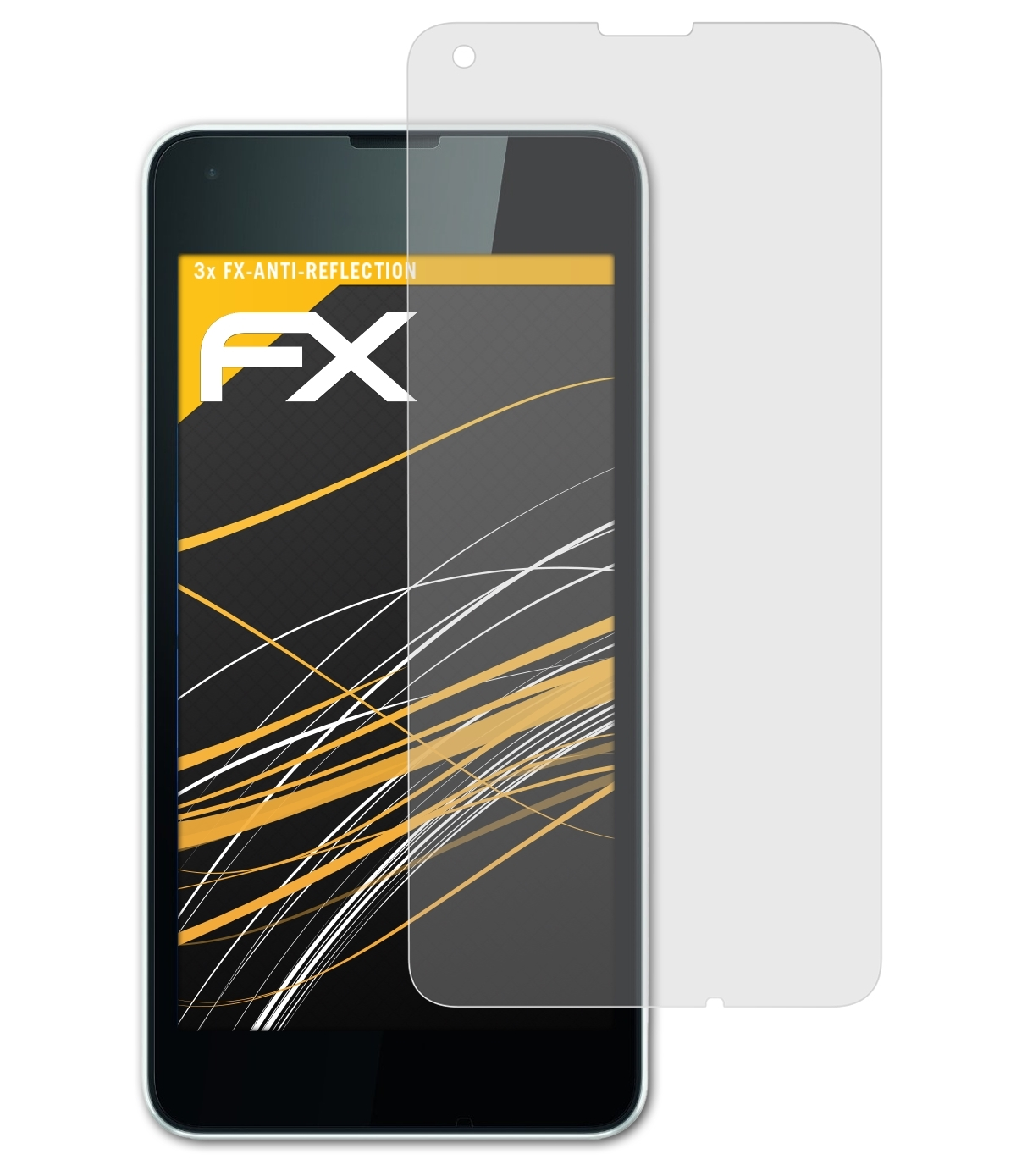 550) 3x Lumia Microsoft ATFOLIX FX-Antireflex Displayschutz(für