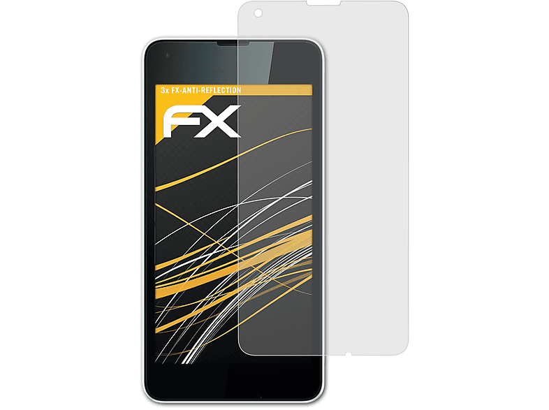 550) 3x Lumia Microsoft ATFOLIX FX-Antireflex Displayschutz(für