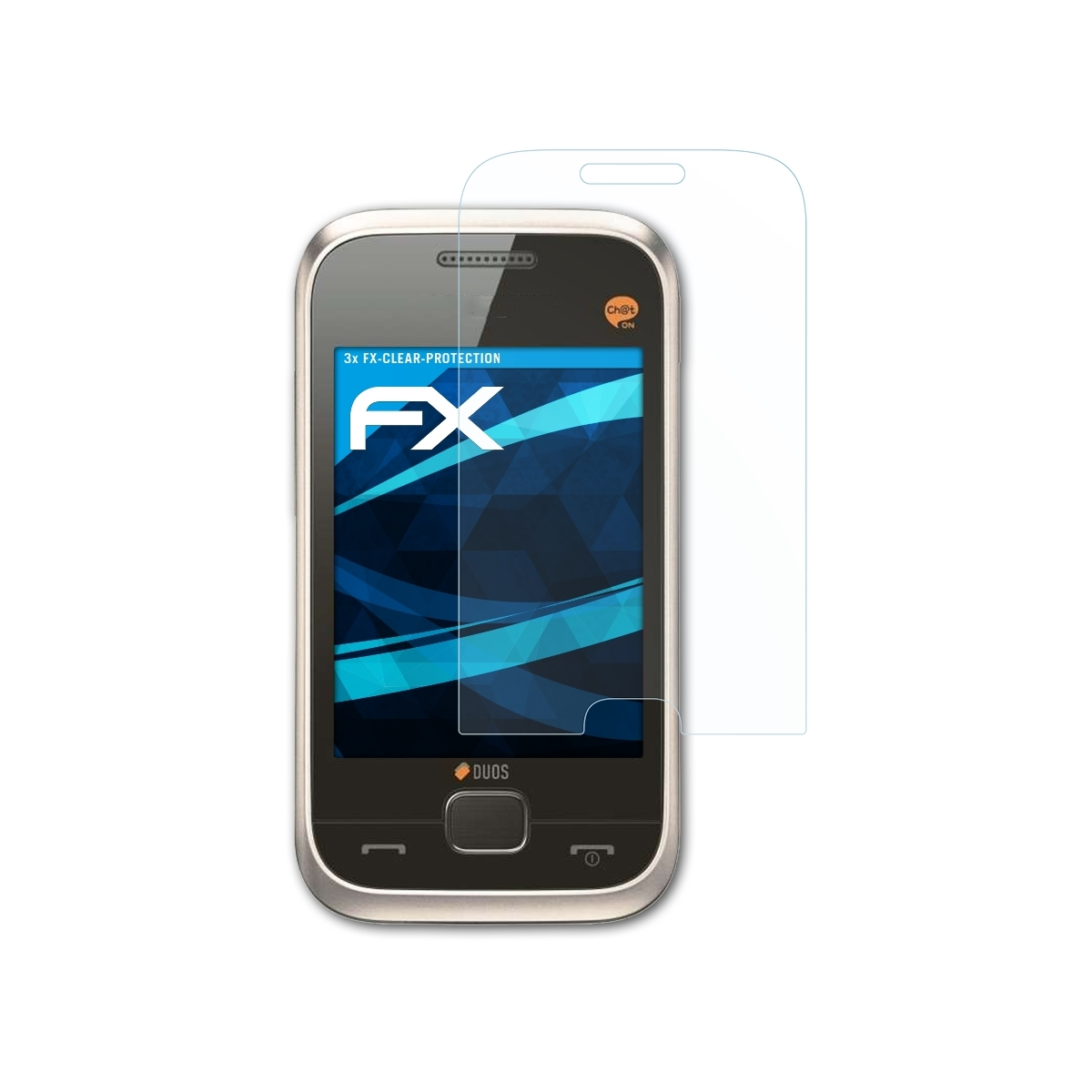 (C3310)) 3x Displayschutz(für ATFOLIX FX-Clear Champ Samsung Deluxe
