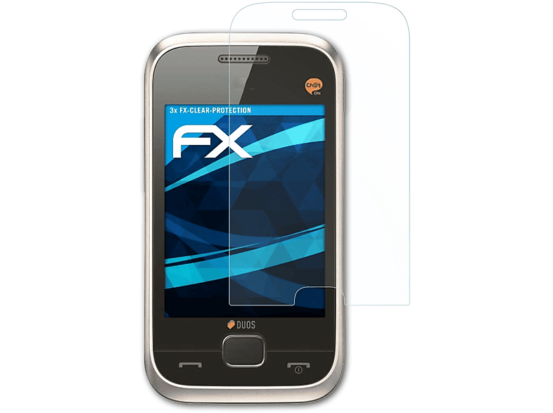 ATFOLIX 3x FX-Clear Displayschutz(für Samsung Champ Deluxe (C3310))