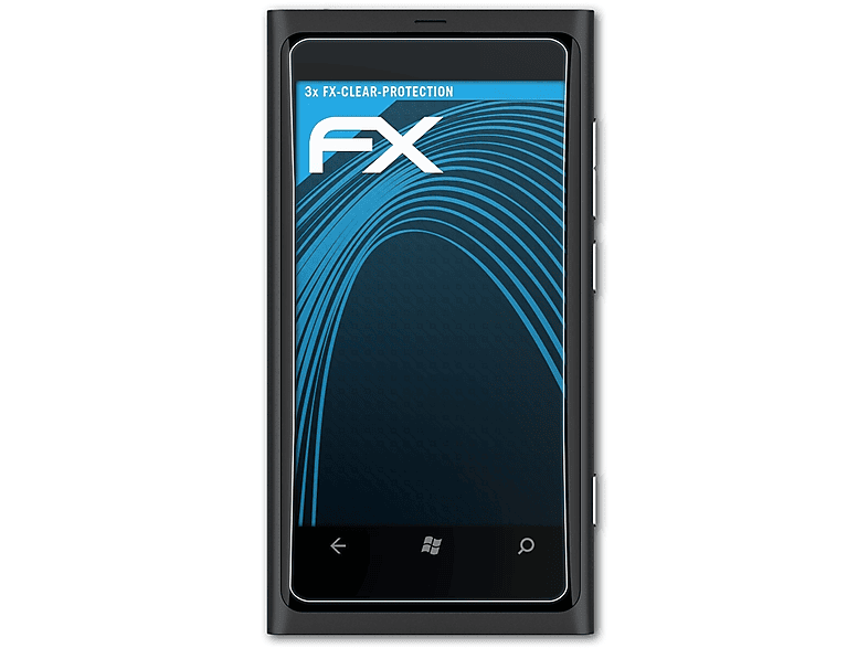 ATFOLIX 3x FX-Clear Displayschutz(für Nokia Lumia 800)