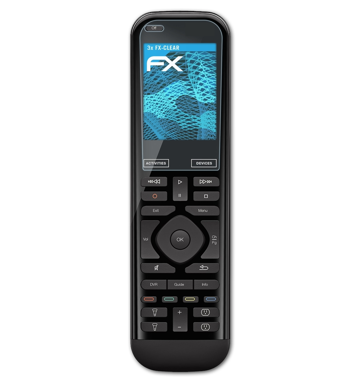 ATFOLIX 3x Logitech FX-Clear Displayschutz(für Harmony 950 / Elite)