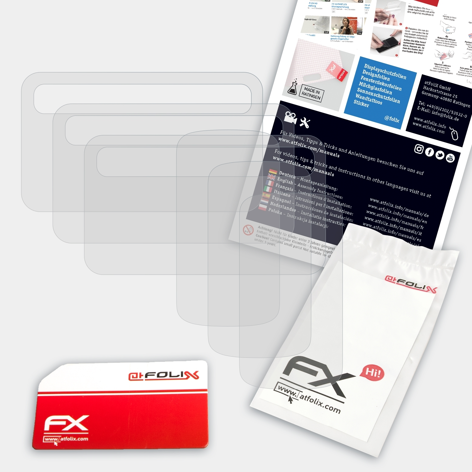 ATFOLIX 3x FX-Antireflex Displayschutz(für Varia) Garmin