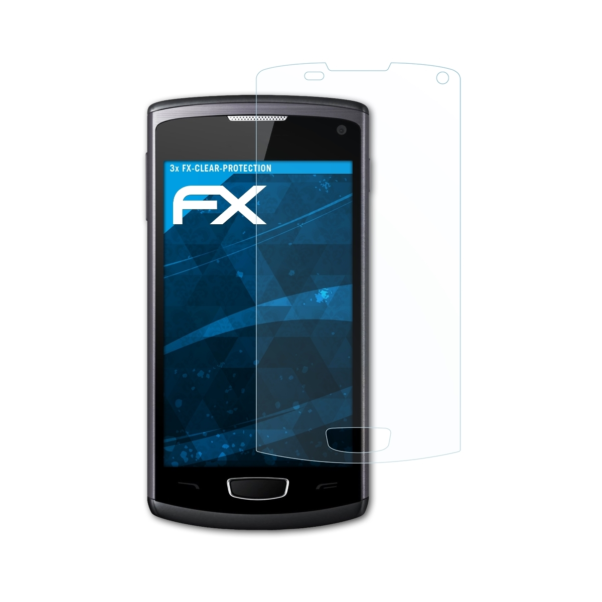 3x 3 FX-Clear ATFOLIX Displayschutz(für (GT-S8600)) Wave Samsung