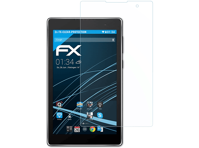 ATFOLIX 2x FX-Clear Displayschutz(für Asus ZenPad C 7.0 (Z170CG))