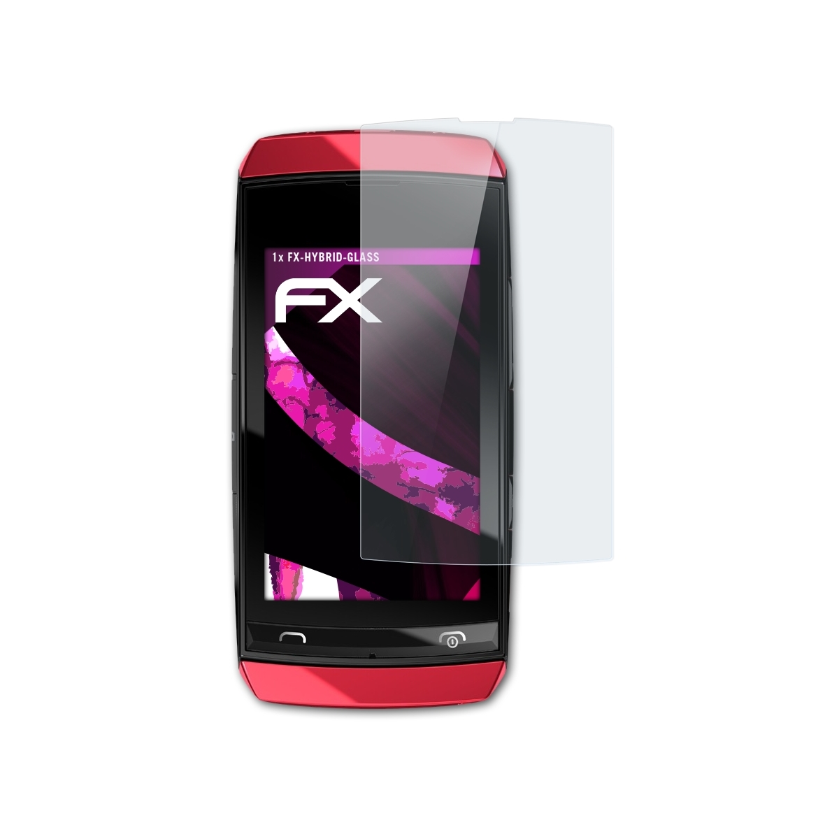305) Nokia FX-Hybrid-Glass ATFOLIX Schutzglas(für Asha