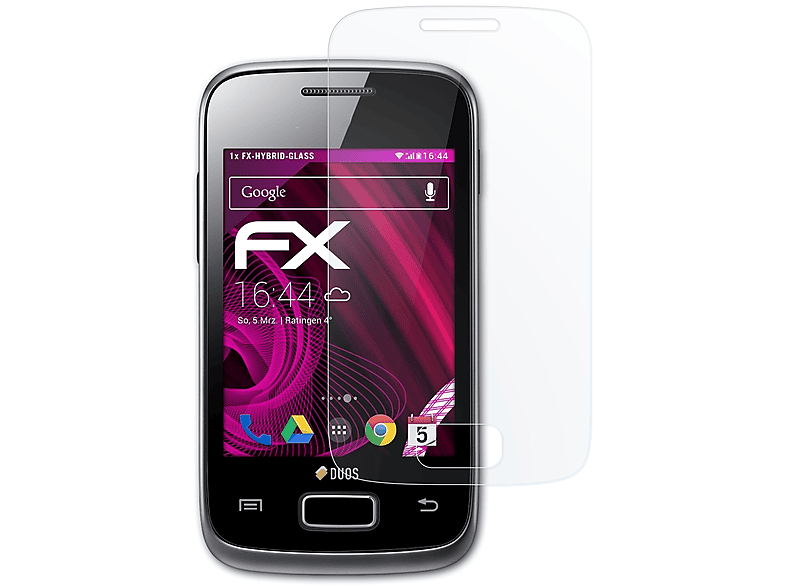 ATFOLIX FX-Hybrid-Glass Schutzglas(für Samsung Galaxy Y Duos (GT-S6102))