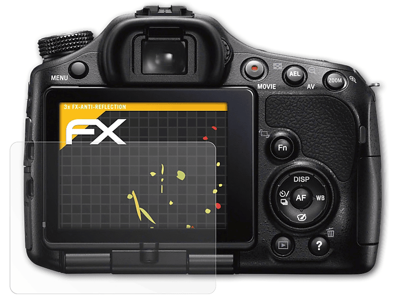 ATFOLIX 3x FX-Antireflex Displayschutz(für Sony a57 (SLT-A57)) Alpha