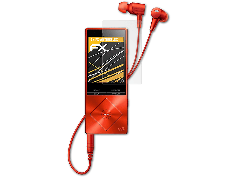 ATFOLIX 3x FX-Antireflex Displayschutz(für Sony Walkman NW-A25H27HN)