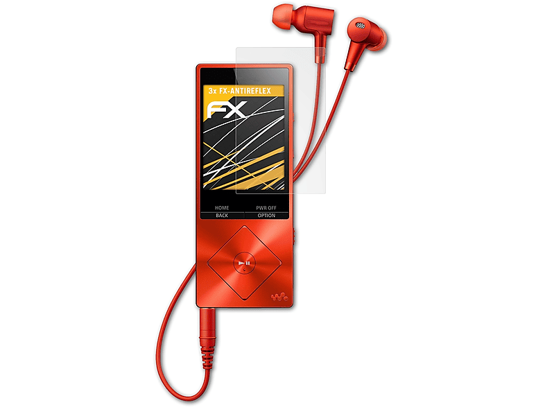 ATFOLIX 3x Sony Walkman FX-Antireflex Displayschutz(für NW-A25H27HN)