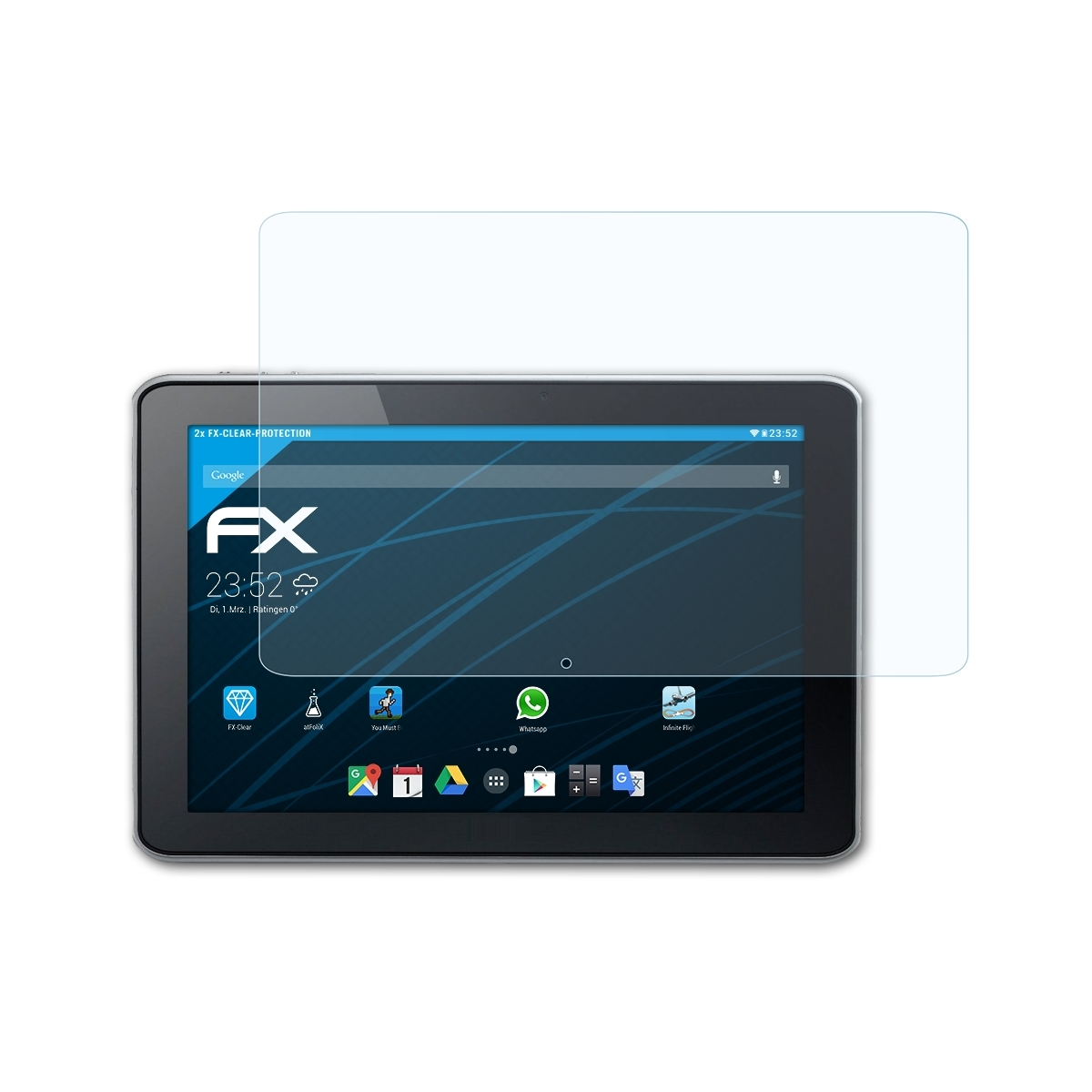 Iconia Acer A700) ATFOLIX Displayschutz(für 2x FX-Clear