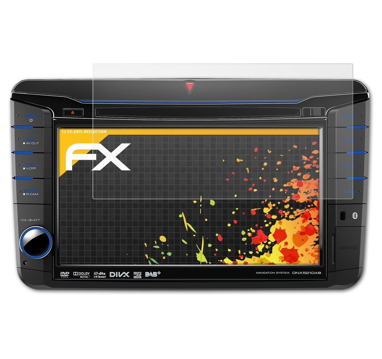 ATFOLIX FX-Antireflex Displayschutz(für Kenwood DNX521DAB)