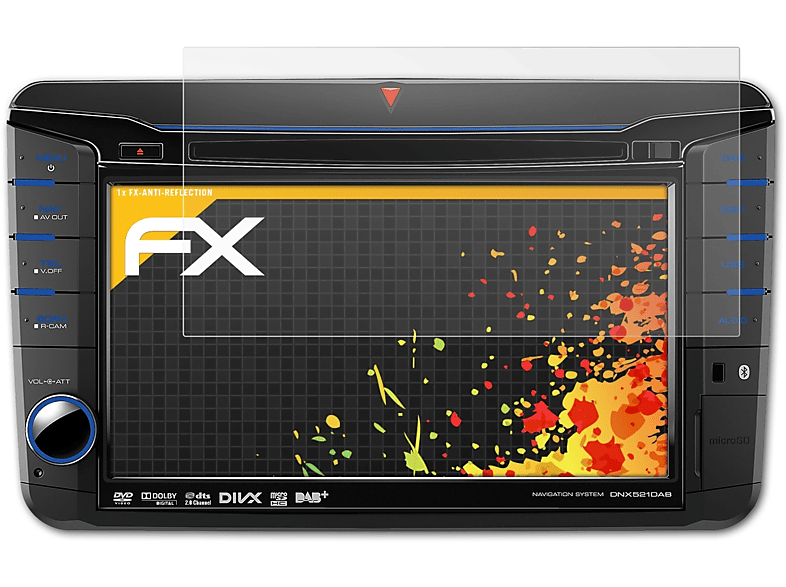 ATFOLIX FX-Antireflex Displayschutz(für Kenwood DNX521DAB)