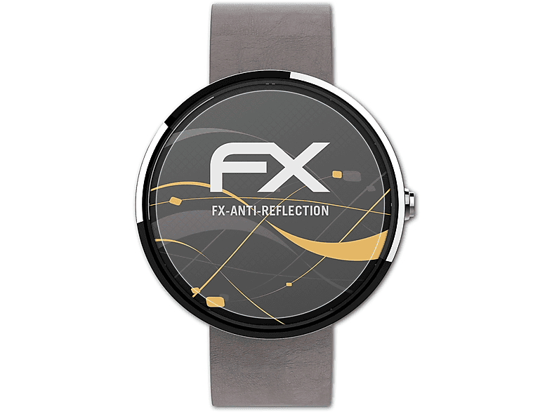 ATFOLIX 3x FX-Antireflex Displayschutz(für Motorola Moto 360 2.Generation (46 mm))