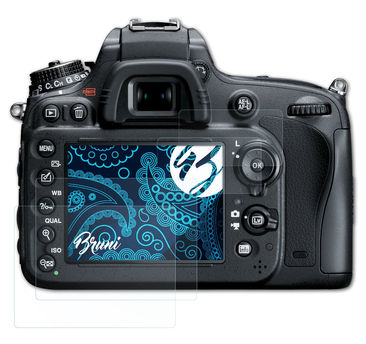 BRUNI 2x Basics-Clear D600) Nikon Schutzfolie(für