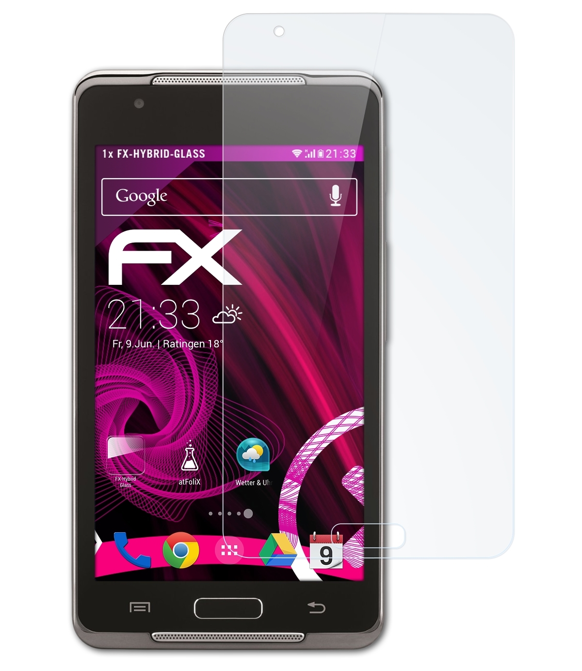 Samsung Galaxy ATFOLIX Schutzglas(für FX-Hybrid-Glass 4.2) WiFi S