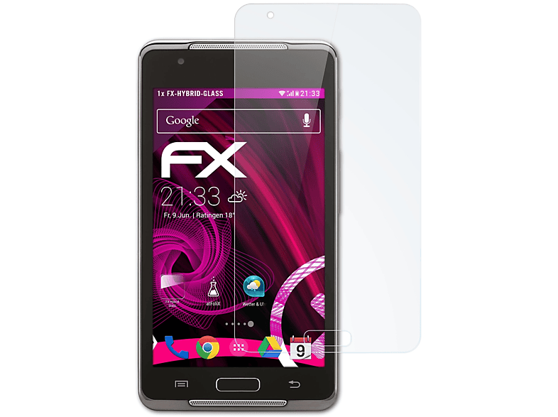 ATFOLIX FX-Hybrid-Glass Schutzglas(für Samsung S 4.2) Galaxy WiFi