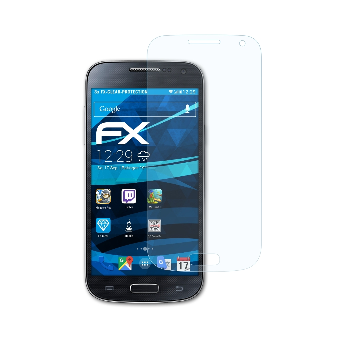 ATFOLIX 3x FX-Clear Displayschutz(für Samsung mini) Galaxy S4